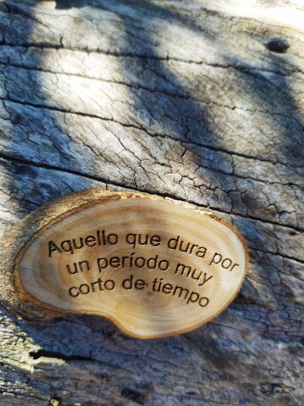 Llaveros de madera con mensaje